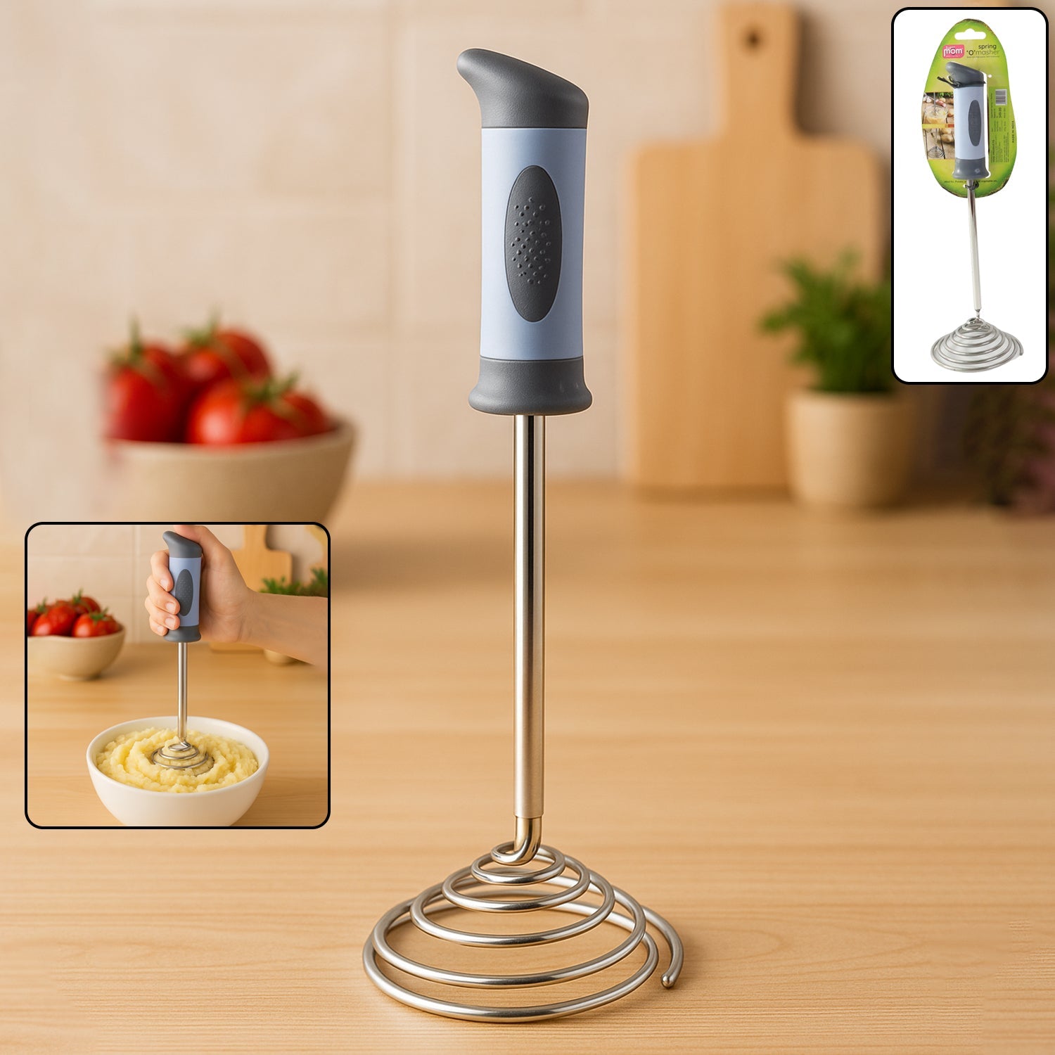 Supermom Spring O’Masher Heavy Duty Stainless Steel Vegetable & Potato Masher Supermom Spring O’Masher Heavy Duty Stainless Steel Vegetable & Potato Masher
